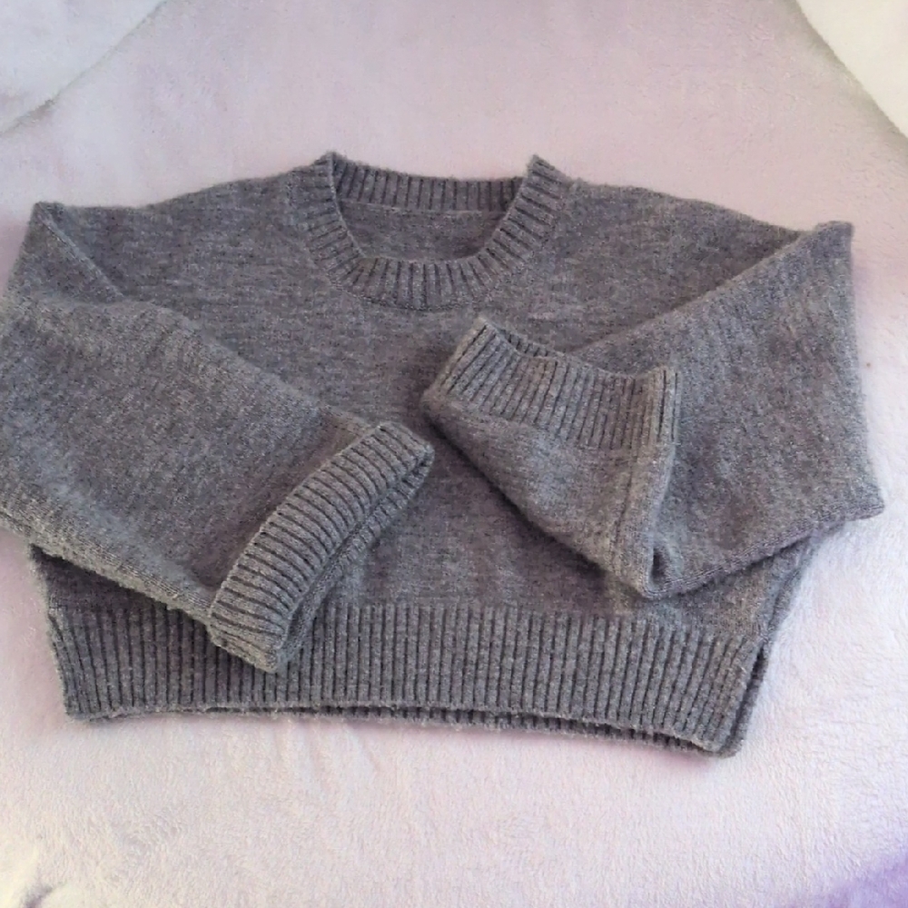 Cozy Gray Knit Sweater